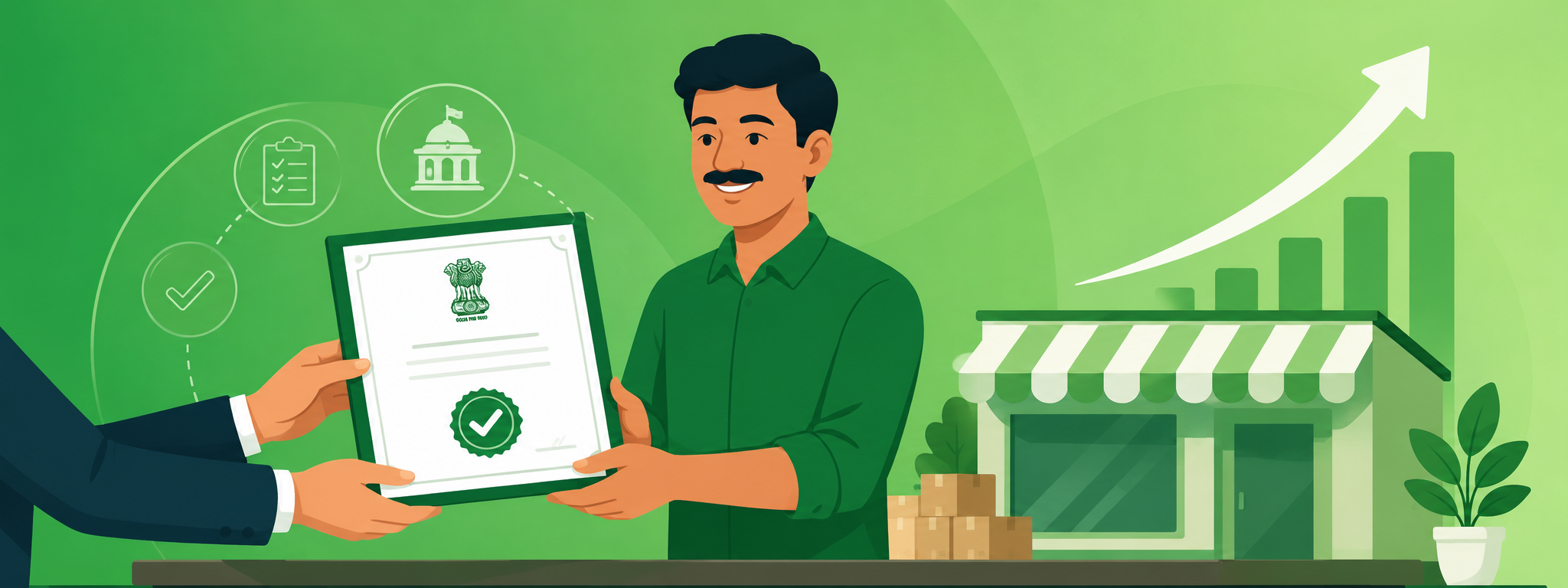 GST registration ke liye zaroori documents — PAN card, Aadhaar card, bank passbook aur address proof ek verified folder mein arranged hain